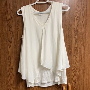 Bar III White flowy tank top very soft & cozy perfect for layering or by itself